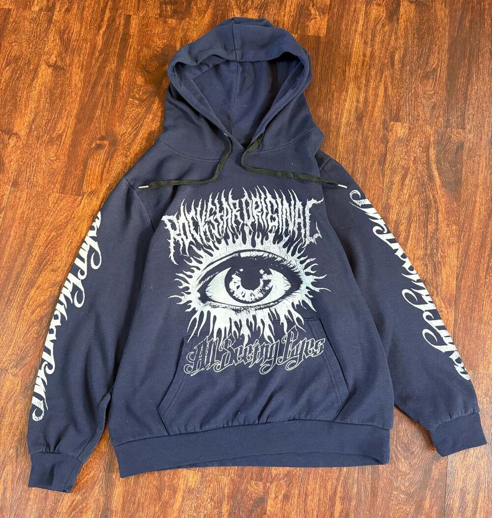 Rockstar Original All Seeing Eyes Graphic Pullover Hoodie
